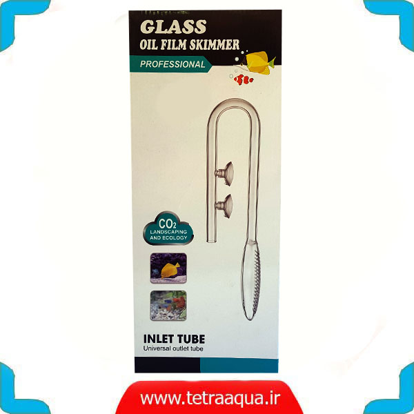 مشخصات . قیمت و خرید ورودی شیشه ای فیلتر سطلی آکواریوم - Glass oil film skimmer