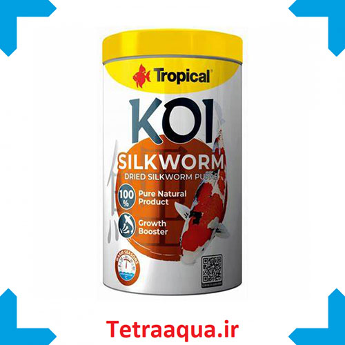 غذا ماهی کوی تروپیکال 1000 میل koi Silkworm Dried