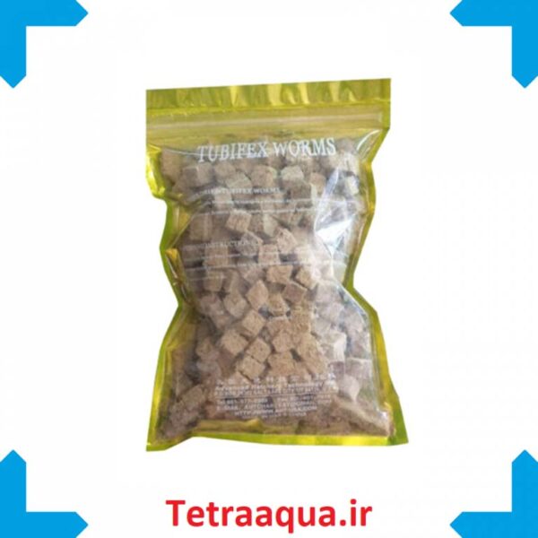 غذا ماهی کرم فشرده توبیفکس 100 گرمی Tubifex Worms